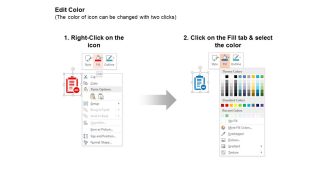 Clipboard pictogram data chart report ppt icons graphics