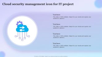 Cloud Security Management Icon For IT Project