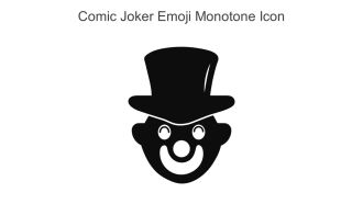 Comic Joker Emoji Monotone Icon In Powerpoint Pptx Png And Editable Eps Format