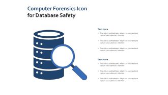 Computer forensics icon for database safety