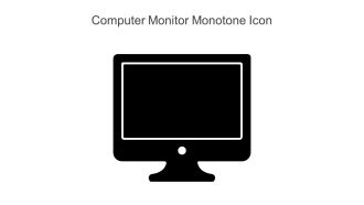 Computer Monitor Monotone Icon