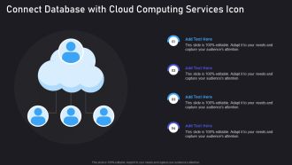 Connect Database With Cloud Computing Services Icon
