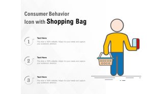 Consumer behavior icon with shopping bag