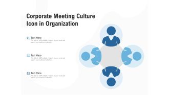 Corporate meeting culture icon in organization