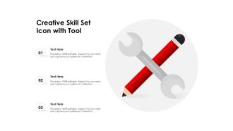 Creative skill set icon with tool