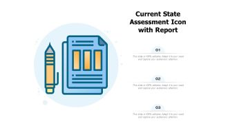 Current state assessment icon with report