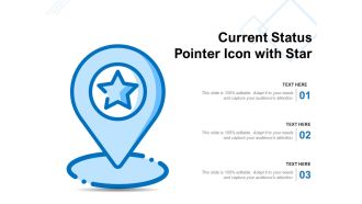 Current status pointer icon with star