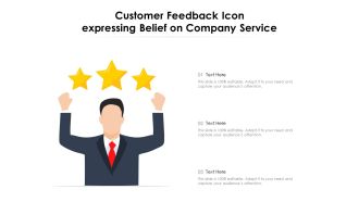 Customer feedback icon expressing belief on company service