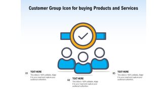 Customer group icon for buying products and services