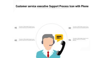 Customer service executive support process icon with phone