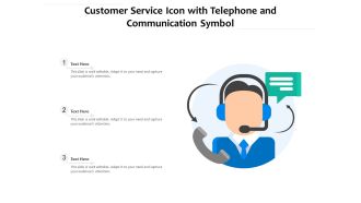 Customer service icon with telephone and communication symbol