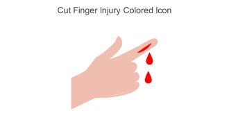 Cut Finger Injury Colored Icon In Powerpoint Pptx Png And Editable Eps Format