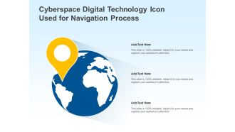 Cyberspace digital technology icon used for navigation process