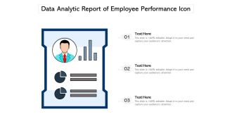 Data analytic report of employee performance icon