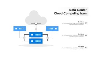 Data center cloud computing icon