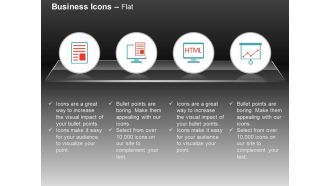 Data formation management html coding result analysis ppt icons graphics