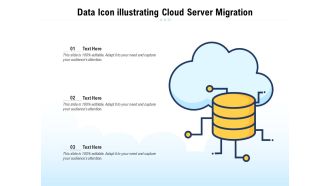 Data icon illustrating cloud server migration