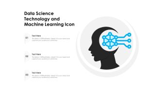 Data science technology and machine learning icon