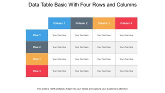 Data table basic with four rows and columns