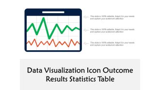 Data visualization icon outcome results statistics table