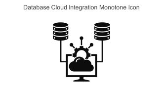 Database Cloud Integration Monotone Icon In Powerpoint Pptx Png And Editable Eps Format
