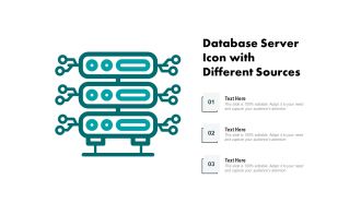Database server icon with different sources