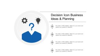 Decision icon business ideas and planning