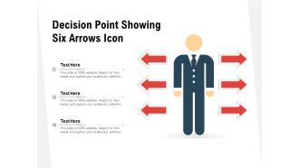 Decision point showing six arrows icon