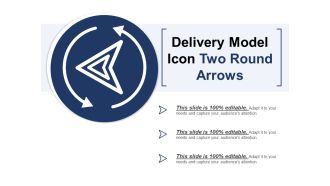 Delivery model icon two round arrows