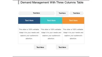 Demand management with three columns table