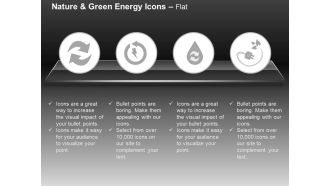 Di recycle and green energy icons with plug and water safety ppt icons graphics