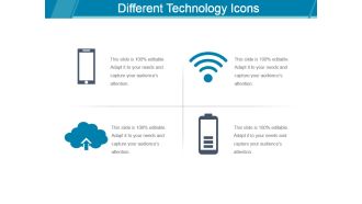 Different technology icons ppt slides