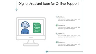 Digital assistant icon for online support