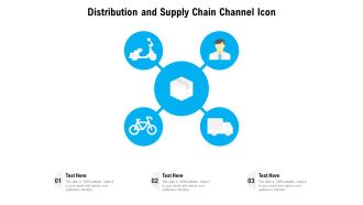 Distribution and supply chain channel icon