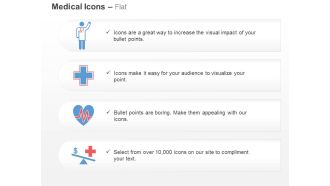 Doctor medical symbol heart health ecg ppt icons graphics