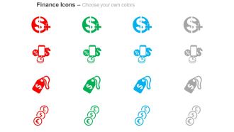 Dollar add mobile banking dollar tag currencies ppt icons graphics