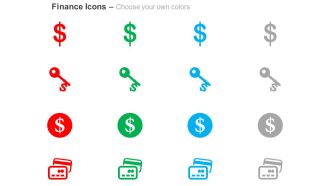 Dollar master card dollar key growth representation ppt icons graphics