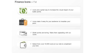 Dollar notes suitcase debit cards wallet ppt icons graphics