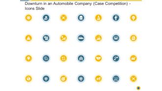 Downturn in an automobile company case competition icons slide ppt infographics objects