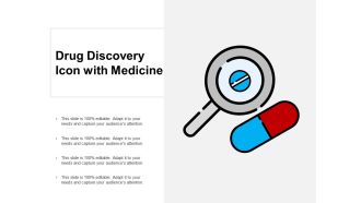 Drug discovery icon with medicine