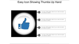 Easy icon showing thumbs up hand