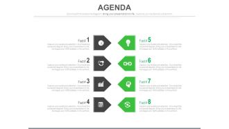 Eight staged business tags and icons powerpoint slides