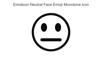 Emoticon Neutral Face Emoji Monotone Icon In Powerpoint Pptx Png And Editable Eps Format