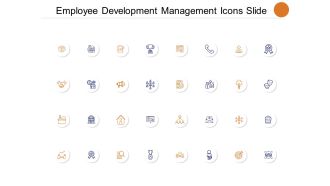Employee development management icons slide social gear c130 ppt powerpoint presentation show