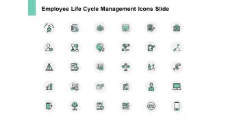 Employee life cycle management icons slide technology ppt powerpoint slides