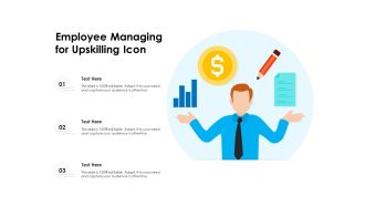 Employee managing for upskilling icon