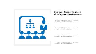 Employee onboarding icon with organisation structure