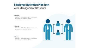 Employee retention plan icon with management structure