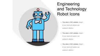 Engineering and technology robot icons