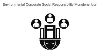 Environmental Corporate Social Responsibility Monotone Icon In Powerpoint Pptx Png And Editable Eps Format